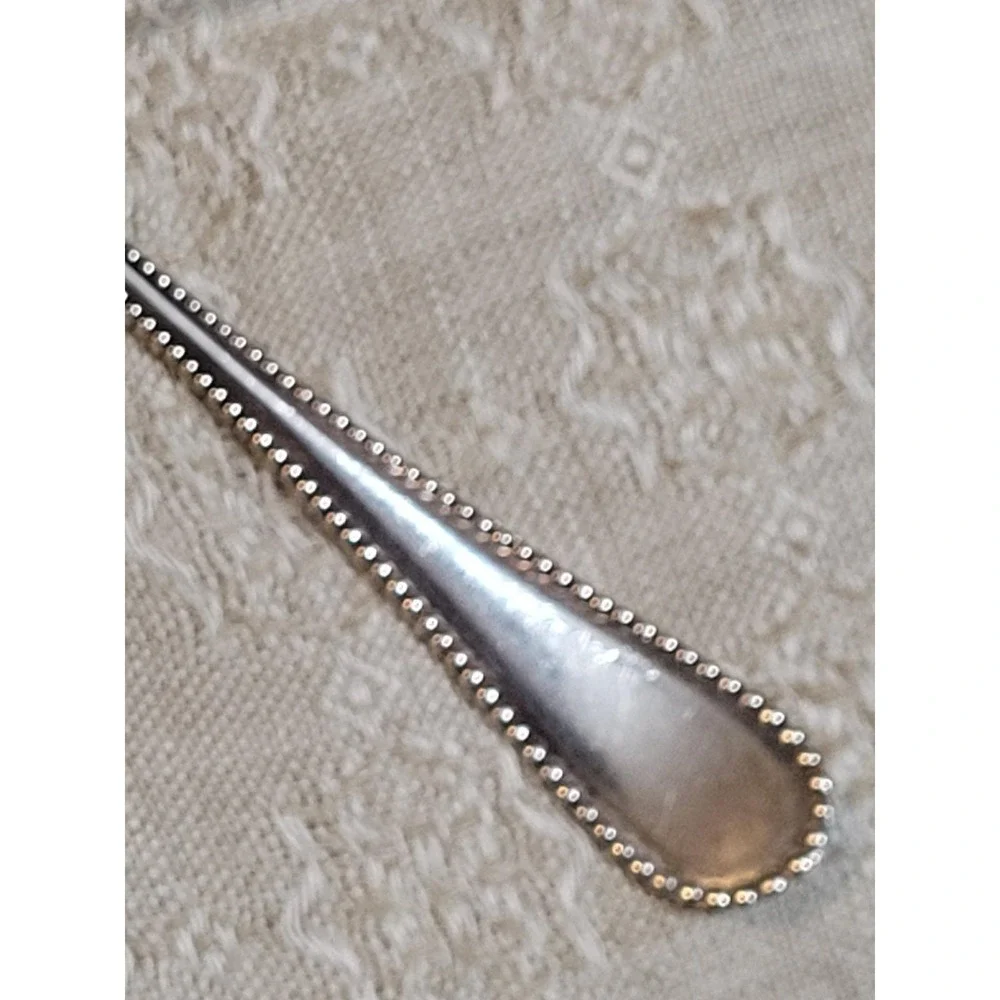 Antique‎ Victorian Sterling Silver 3-Prong Cocktail/Dessert Fork Beaded Edge